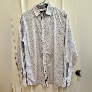 English Laundry White and Black Patterned Shirt